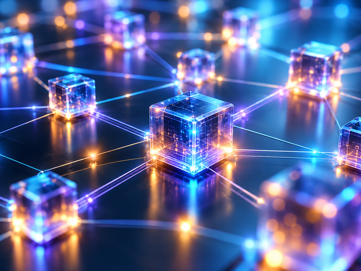 Abstract visualization of consumer health data moving through digital advertising systems